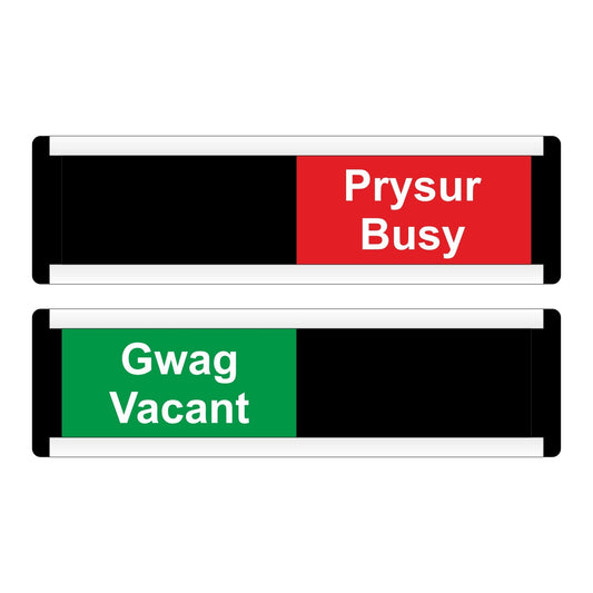 ViroSlide Custom Sliding Sign - Welsh 'Gwag Vacant / Prysur Busy' | Viro Display