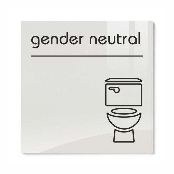 Opal Acrylic Gender Neutral Toilet Sign