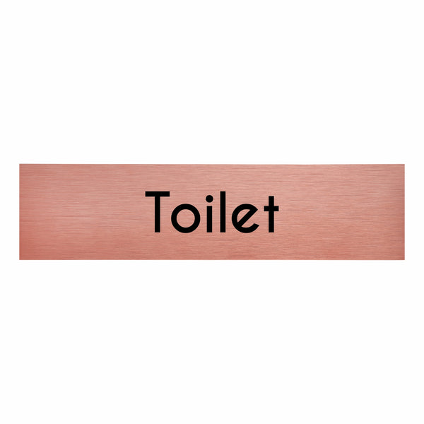 Rose Gold Aluminium Oblong Toilet Sign