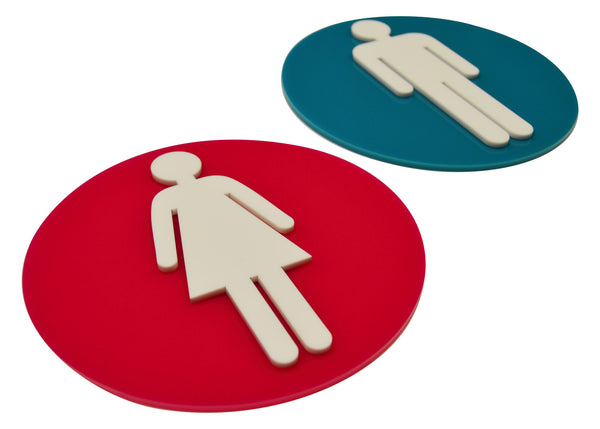 3D Acrylic Toilets Signs for TrustedHousesitters