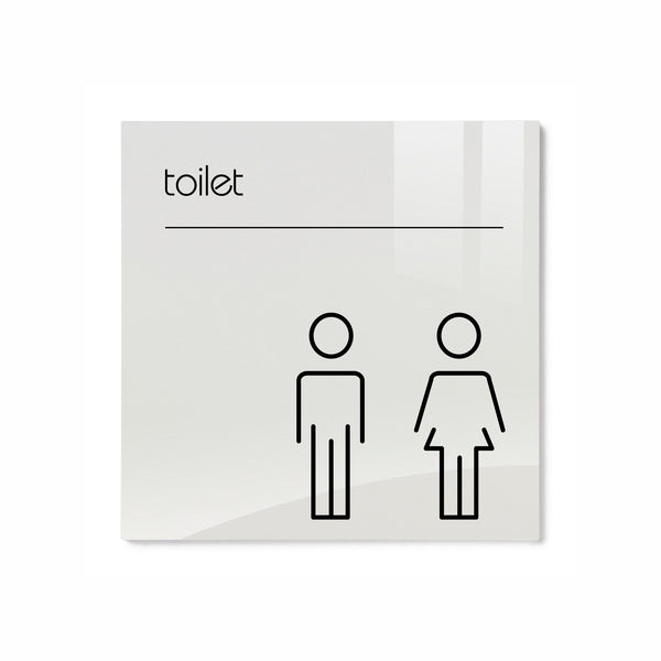 NEW Opal Acrylic Toilet Signs