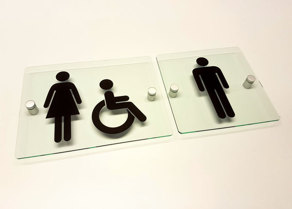 Bespoke Acrylic Toilet Signs Leaving Today