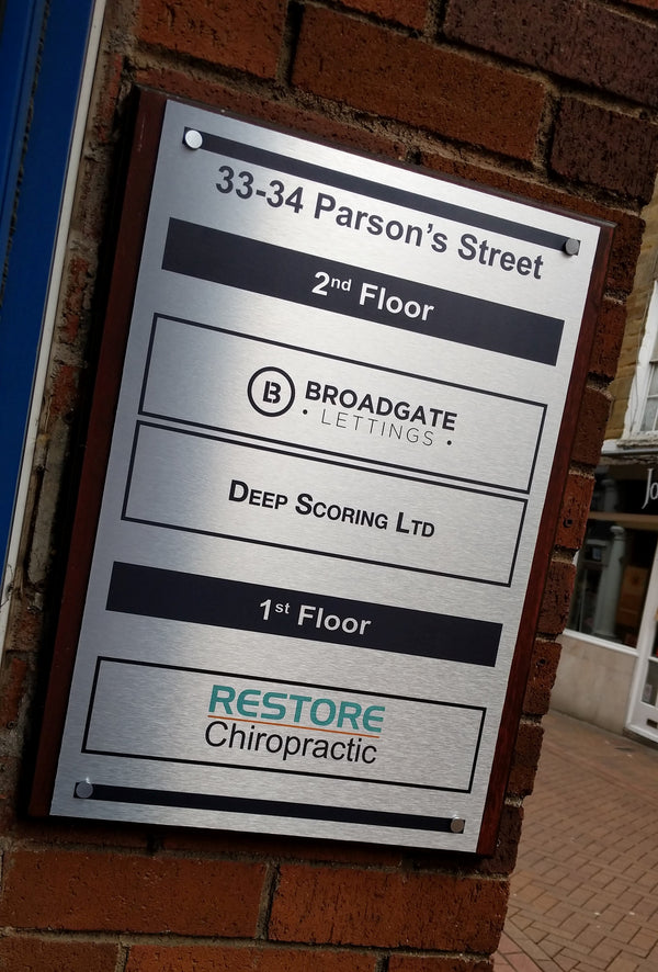 External Silver Plaque for Broadgate Lettings