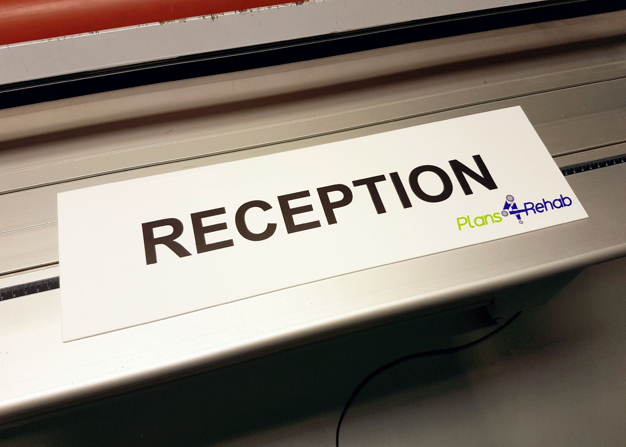 Reception Sign Large Large Acrylic Reception Sign for Plans4Rehab – Viro Display