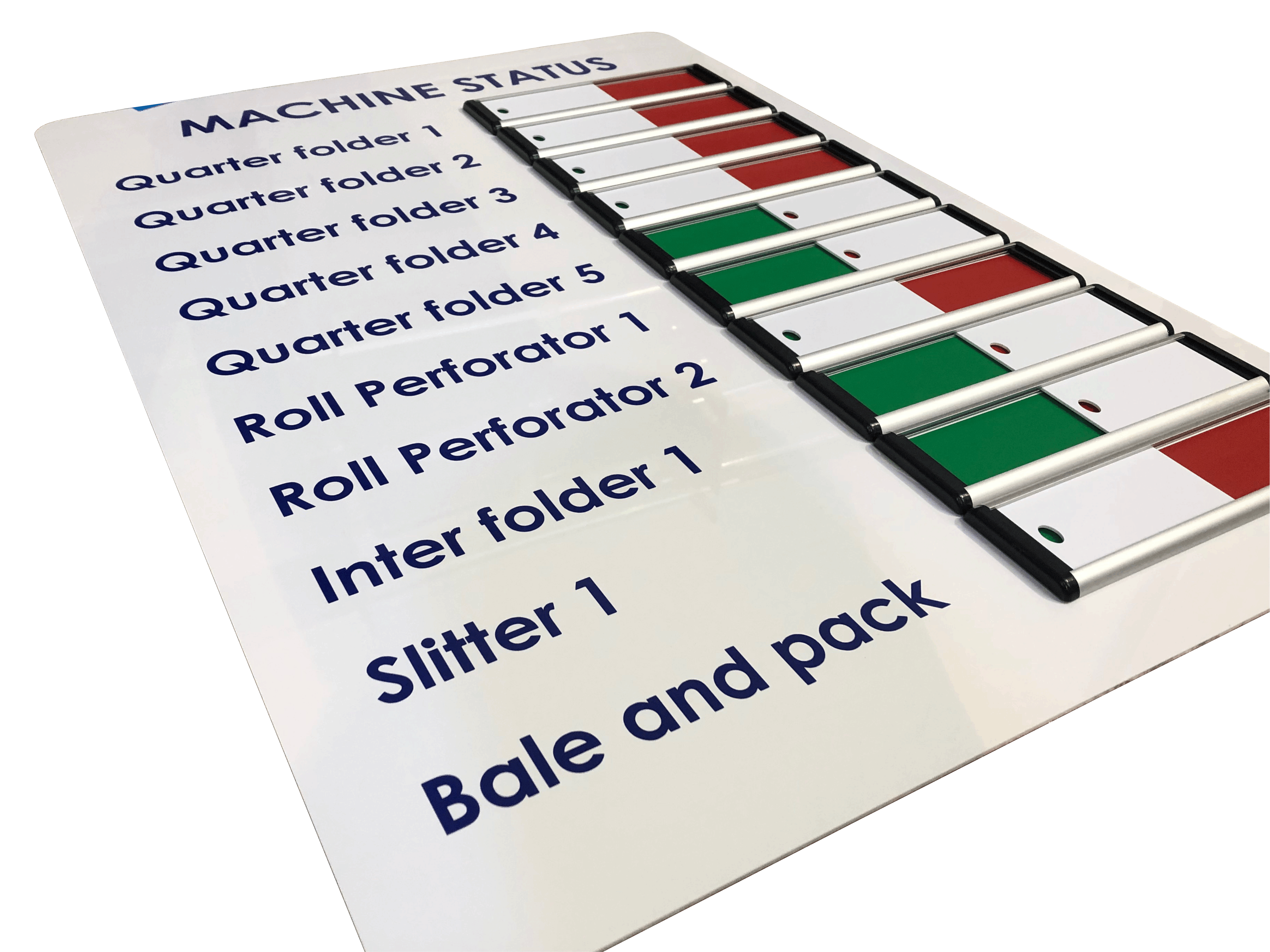 Machine Operatios Board Machine Status ON/OFF Board for Harrison Wipes | Viro Display
