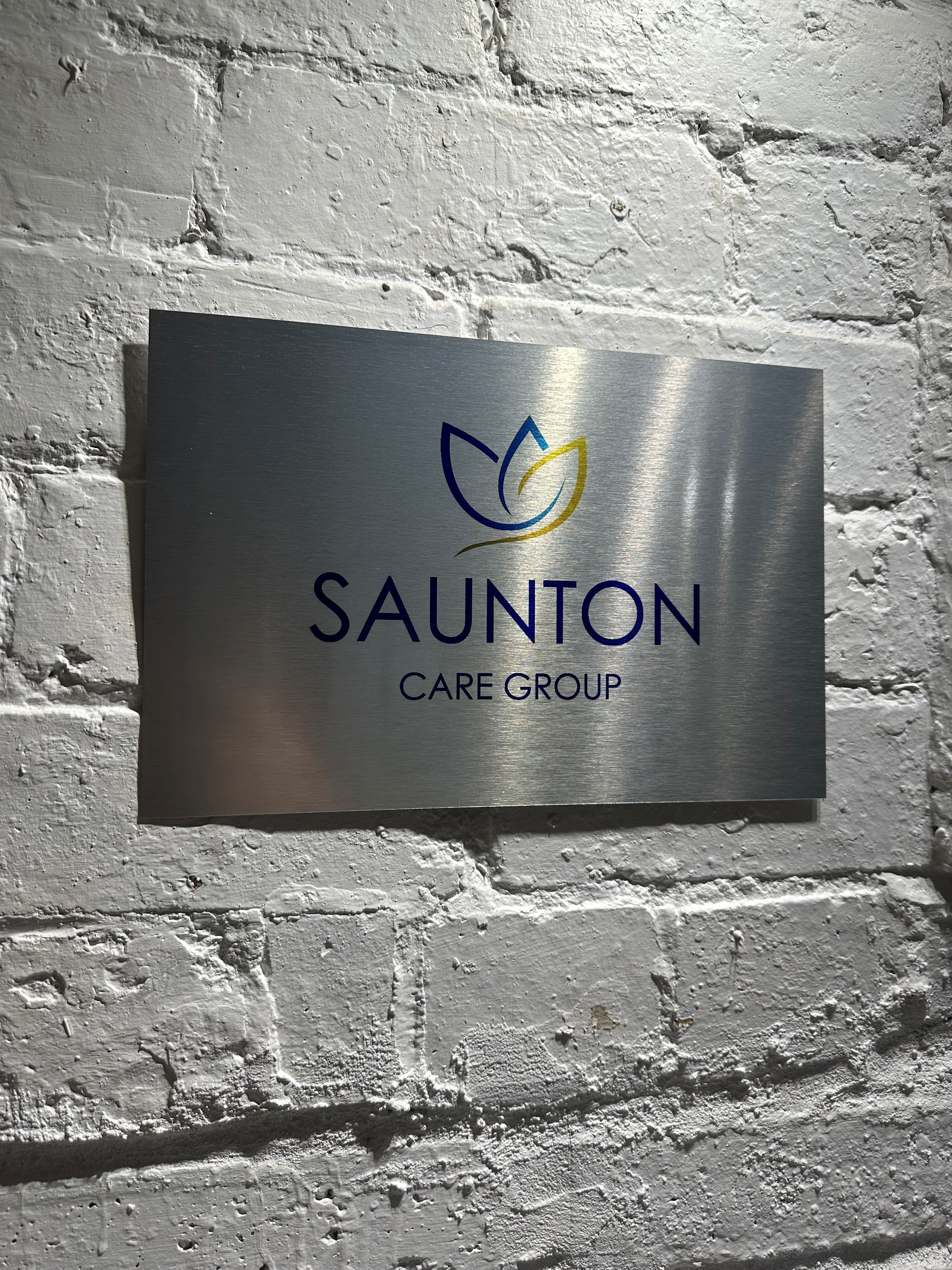 Care Manager Sign Slimline Aluminium Sign for a Care Group Based In Fleet – Viro Display