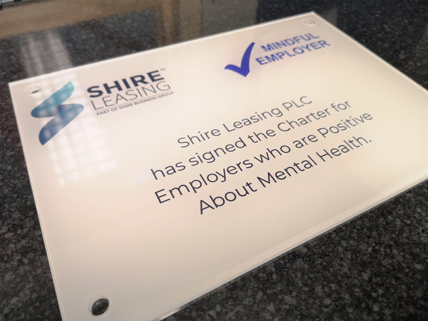 Clear Acrylic Plaque for Shire Leasing PLC