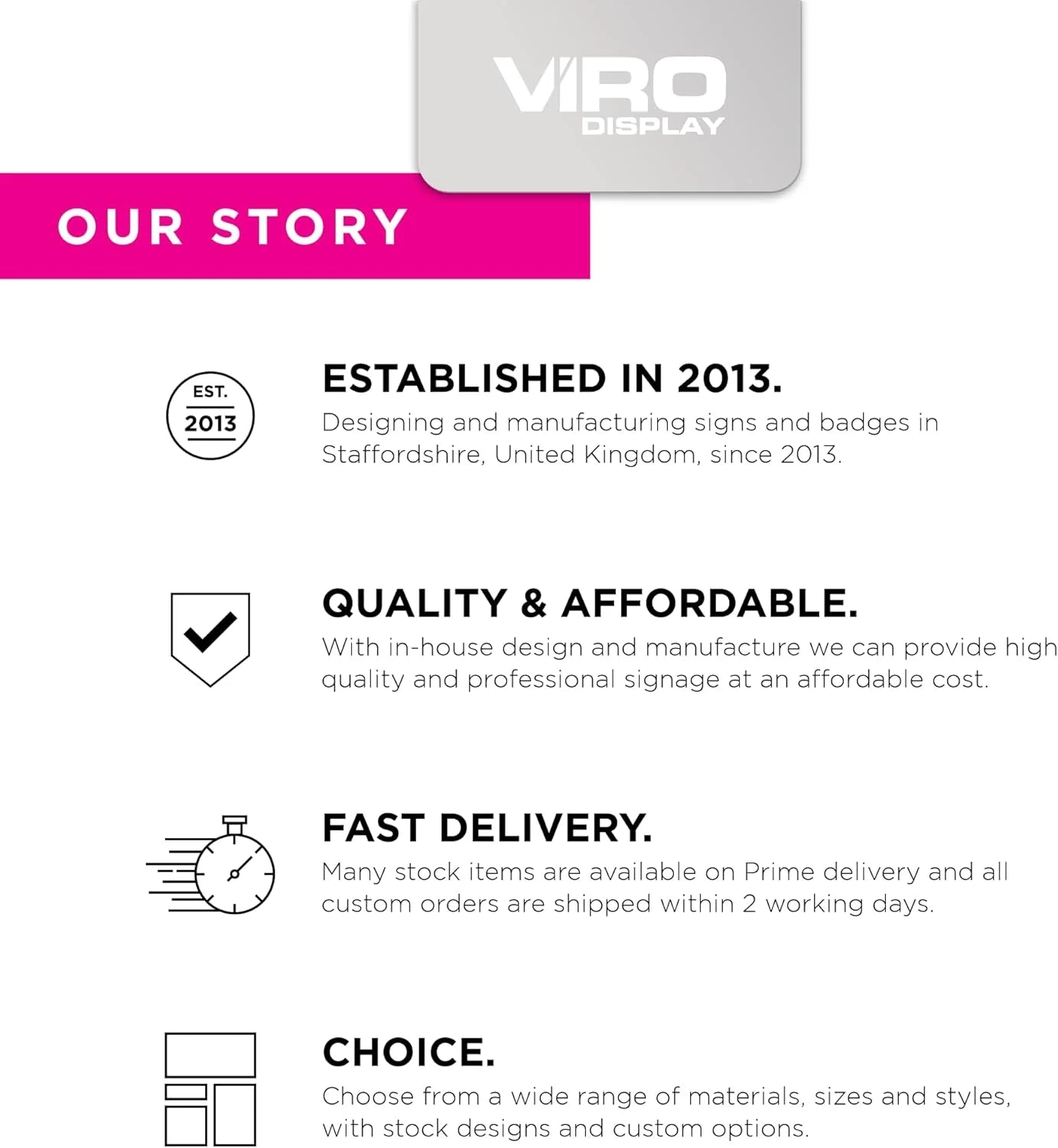 Slimline Rose Gold Aluminium Custom Office Door Sign By