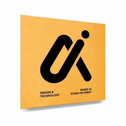 Slimline Aluminium Custom Door Sign - 100 x 100mm | Viro Display