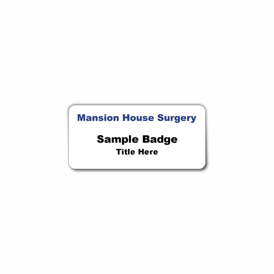 Mansion House Surgery Name Badge | Viro Display