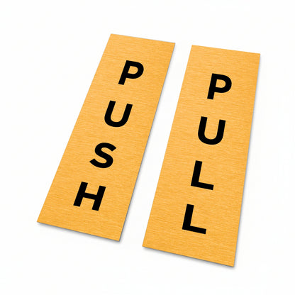 Slimline Aluminium Push & Pull Signs No Border - 50 x 150mm | Viro Display