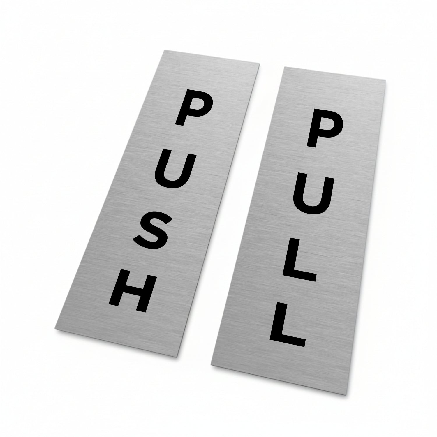 Slimline Aluminium Push & Pull Signs No Border - 50 x 150mm | Viro Display