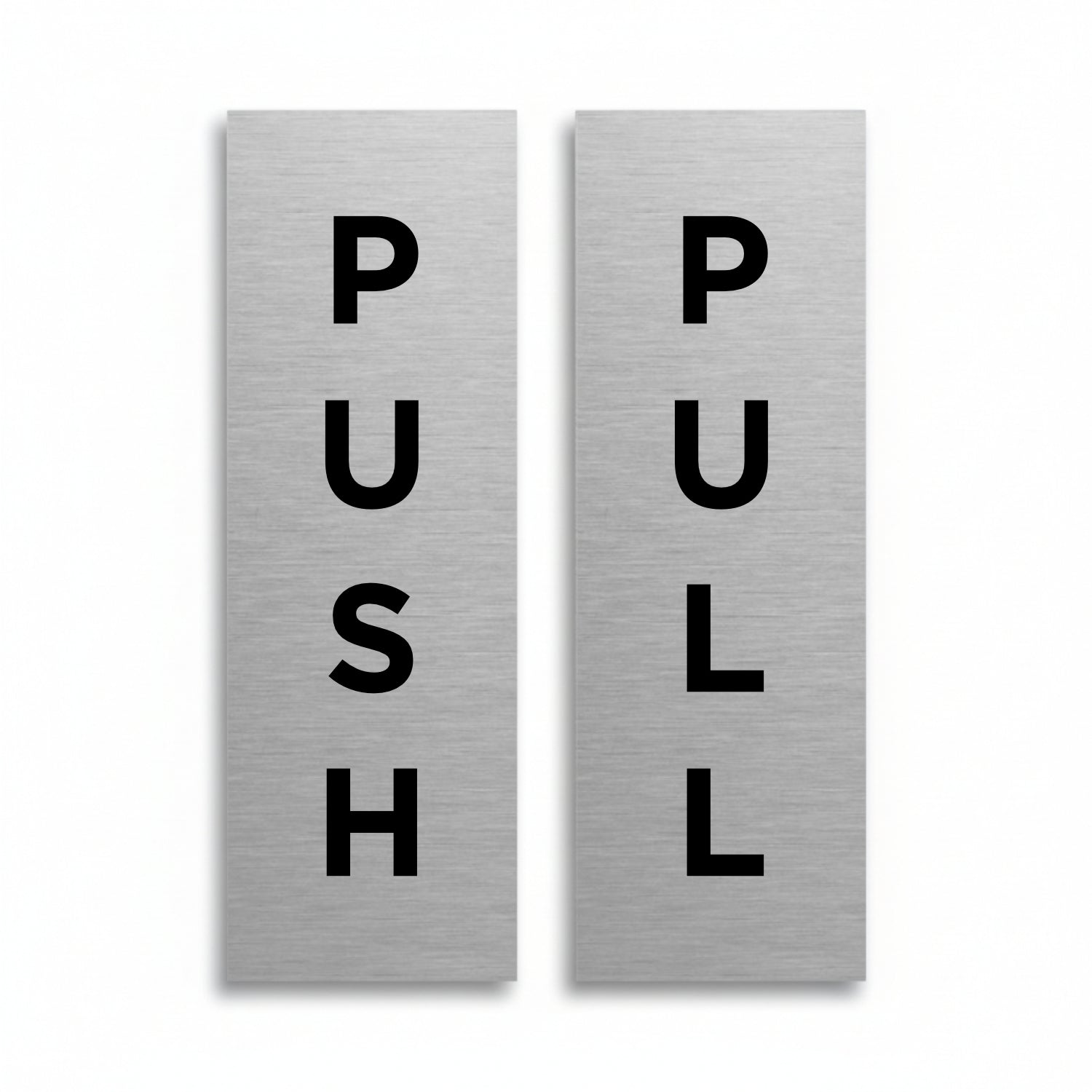 Slimline Aluminium Push & Pull Signs No Border - 50 x 150mm | Viro Display