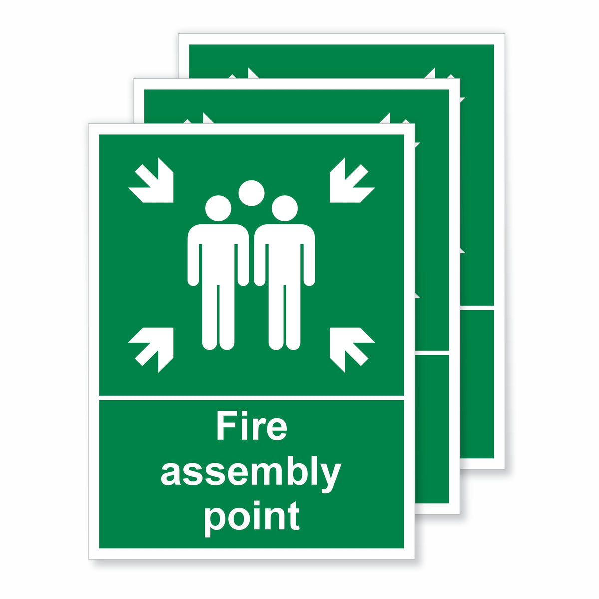 Pvc Entry Point Signs Fire Assembly Point Self-Adhesive Vinyl Signs | Viro Display UK