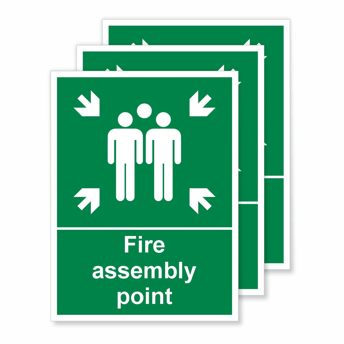 Fire Rally Point Sign Fire Assembly Point Self-Adhesive Vinyl Signs | Viro Display UK