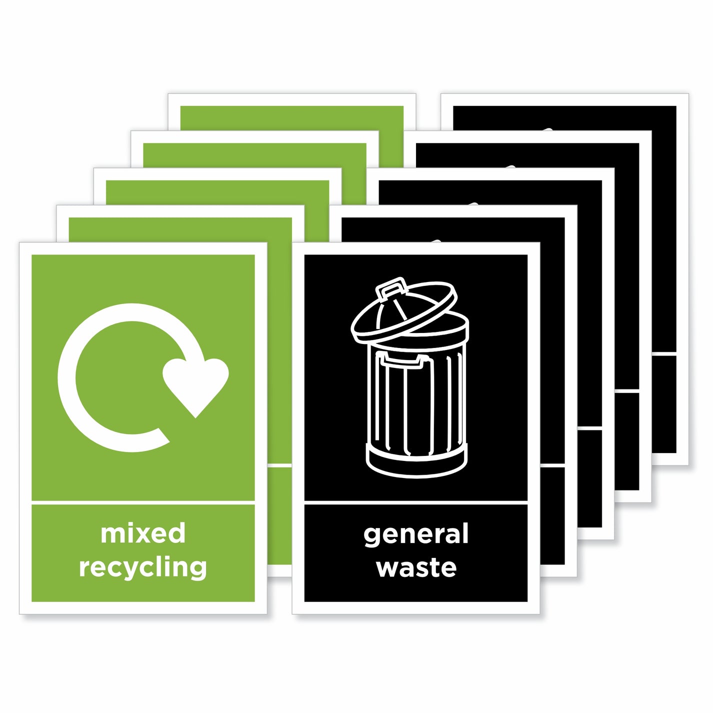 Mixed Recycling And General Waste Self Adhesive Vinyl Signs Stickers mixed-recycling-and-general-waste-self-adhesive-vinyl-signs-stickers