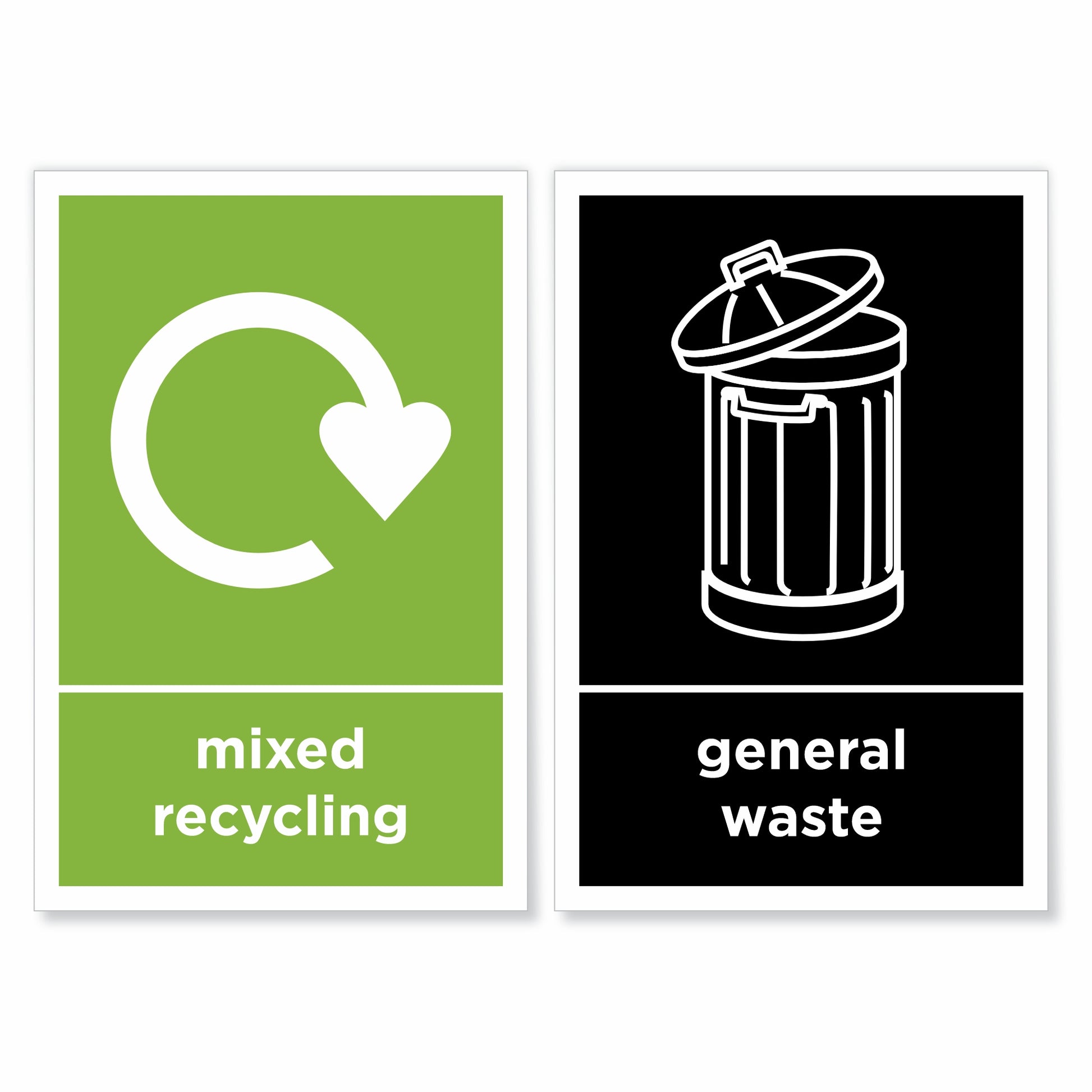 Mixed Recycling And General Waste Self Adhesive Vinyl Signs Stickers mixed-recycling-and-general-waste-self-adhesive-vinyl-signs-stickers
