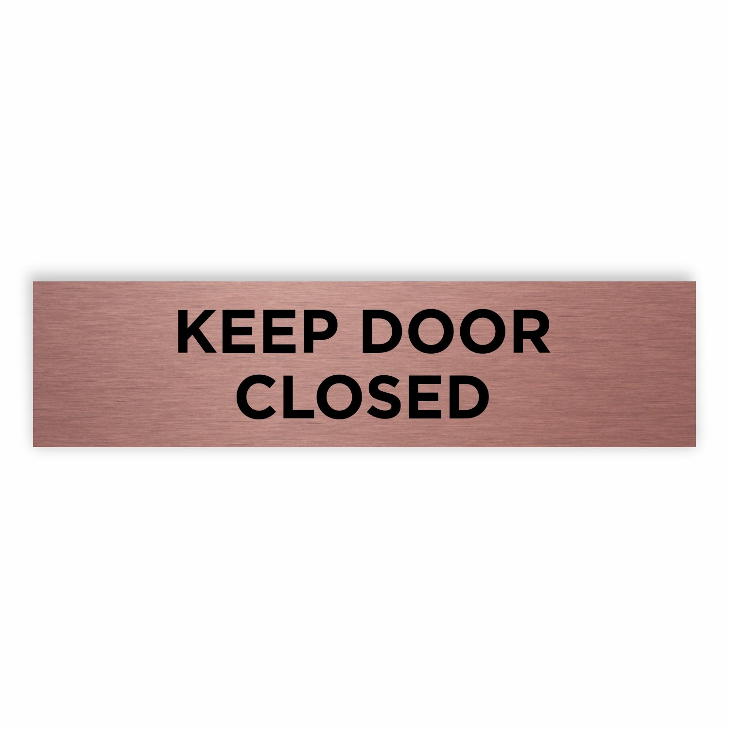 Slimline Aluminium Keep Door Closed Sign - 200 x 50mm | Viro Display