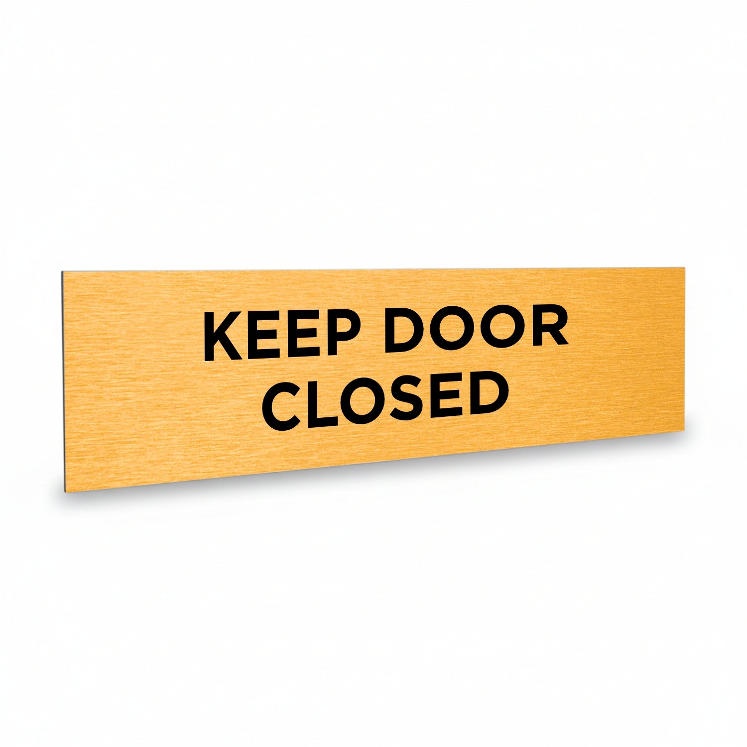 Slimline Aluminium Keep Door Closed Sign - 200 x 50mm | Viro Display