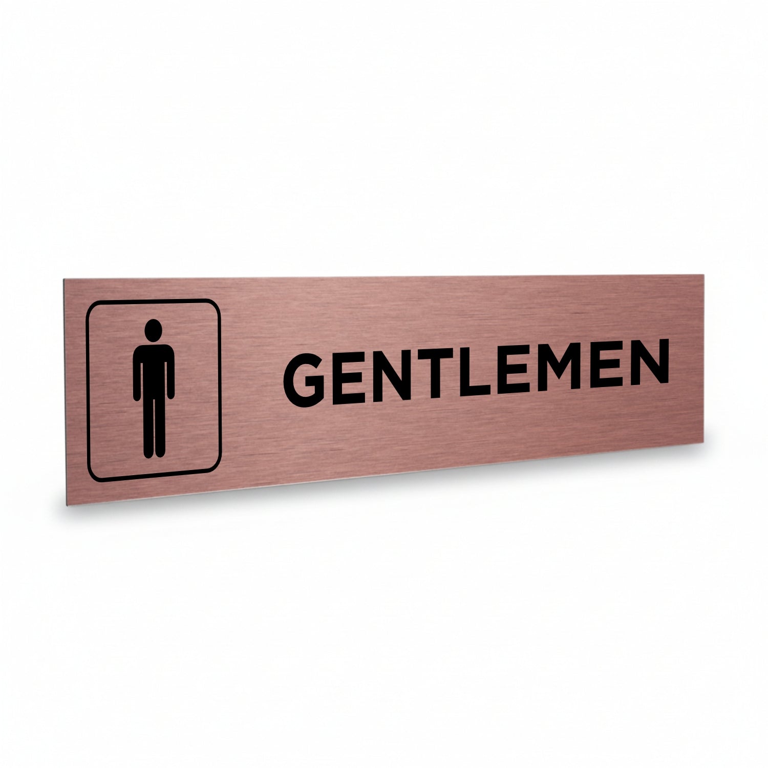 Slimline Aluminium Ladies Gentlemen Toilet Sign Twin Pack - 200 x 50mm | Viro Display