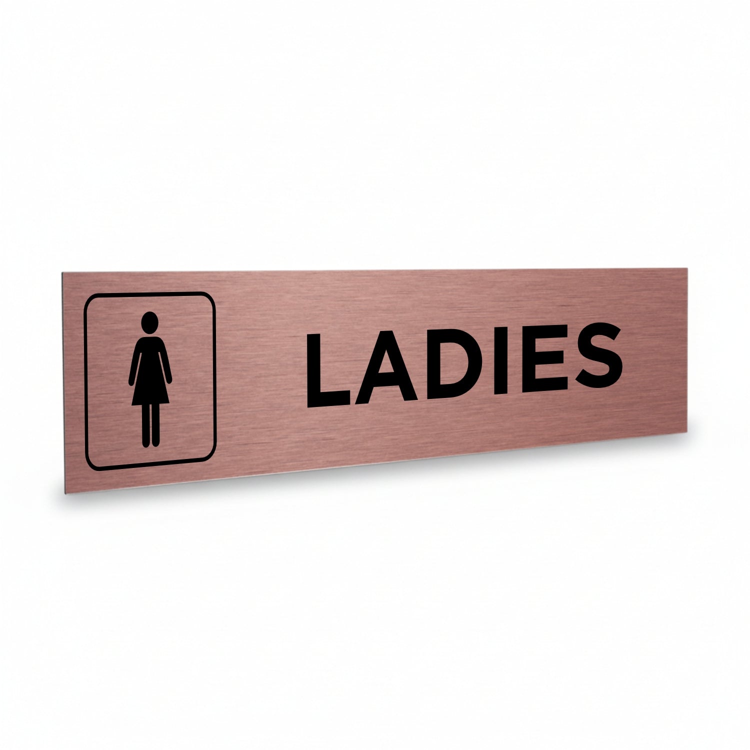 Slimline Aluminium Ladies Gentlemen Toilet Sign Twin Pack - 200 x 50mm | Viro Display