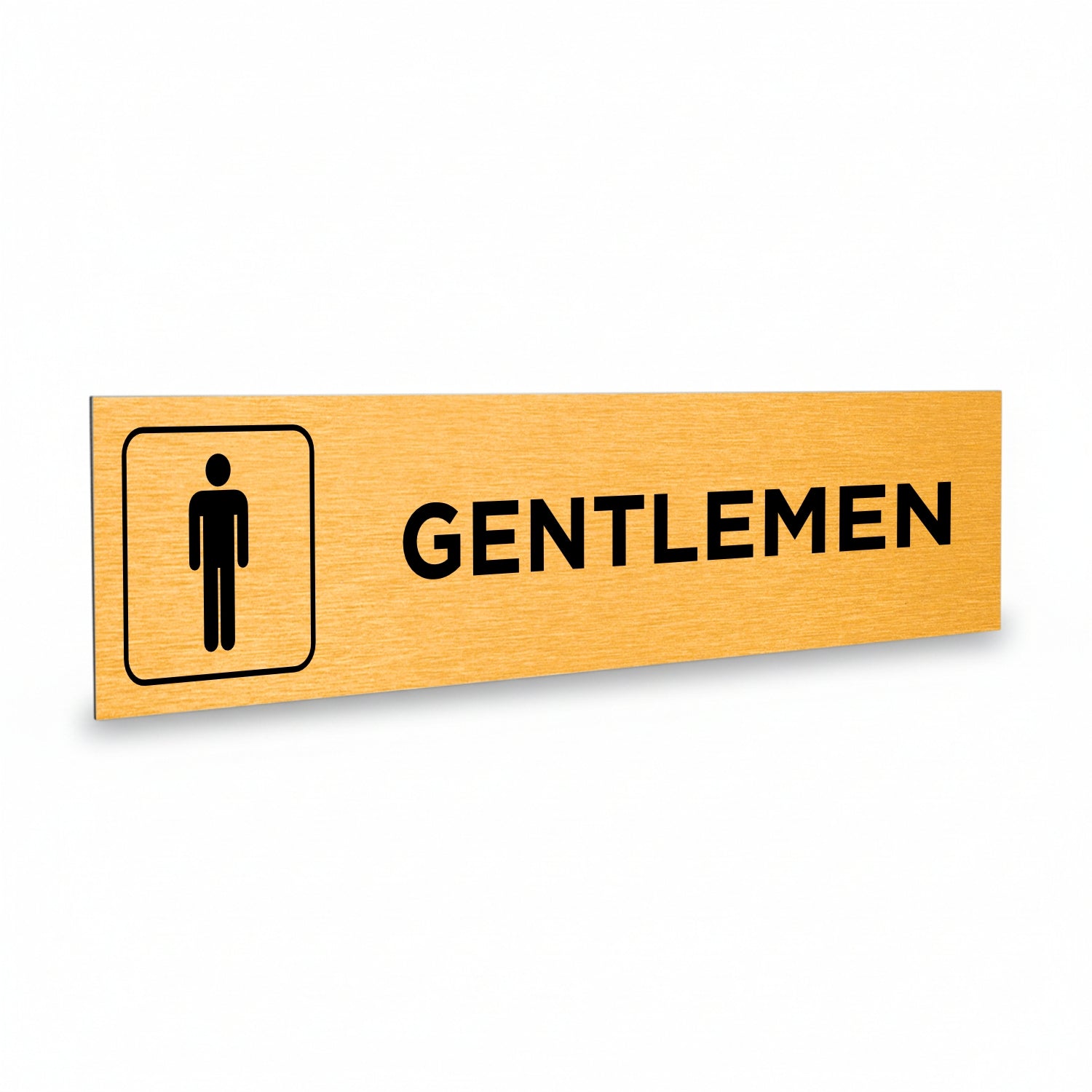Slimline Aluminium Ladies Gentlemen Toilet Sign Twin Pack - 200 x 50mm | Viro Display