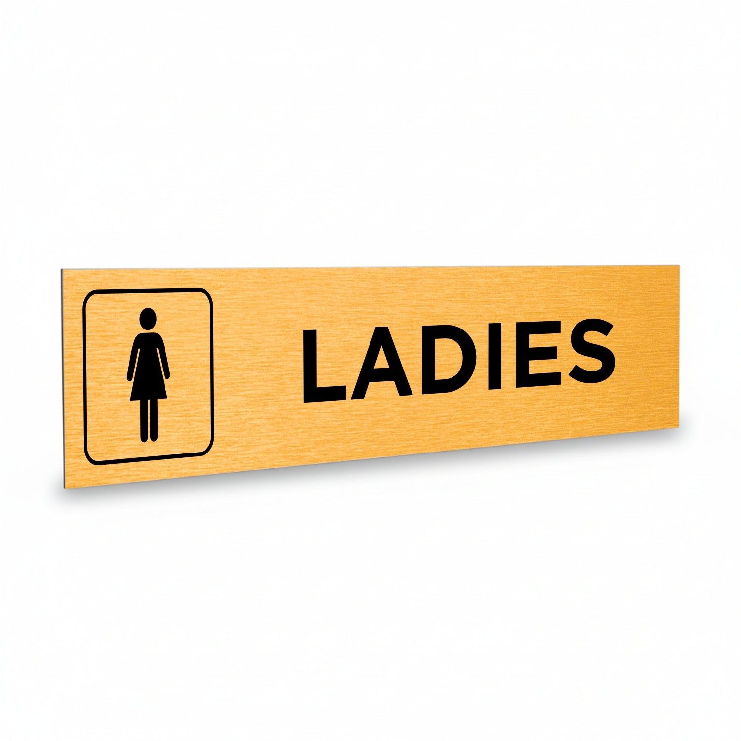 Slimline Aluminium Ladies Gentlemen Toilet Sign Twin Pack - 200 x 50mm | Viro Display