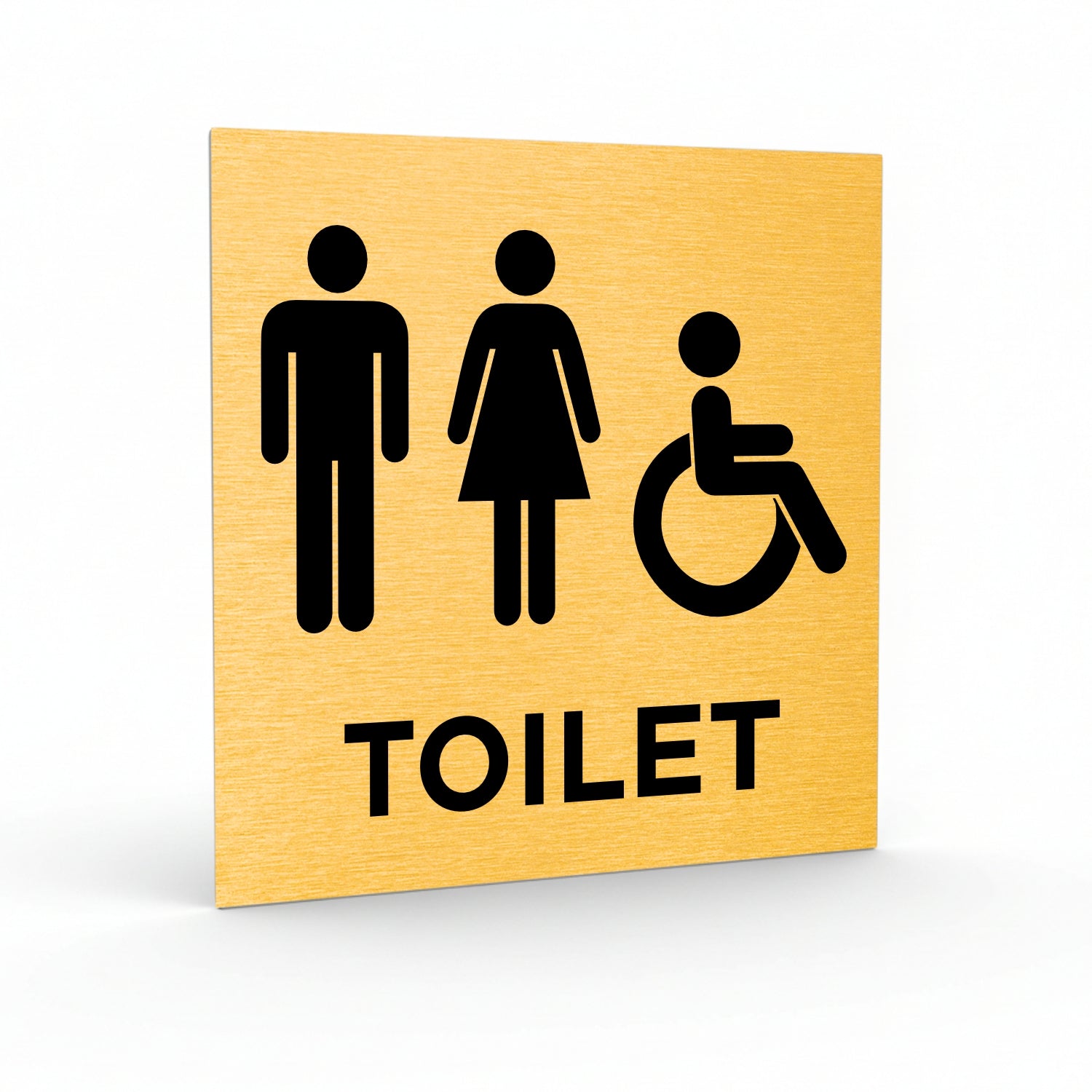 Slimline Aluminium Male & Female Accessible Toilet Sign - 150 x 150mm | Viro Display