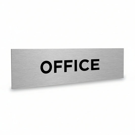 Slimline Aluminium Office Sign - 200 x 50mm | Viro Display