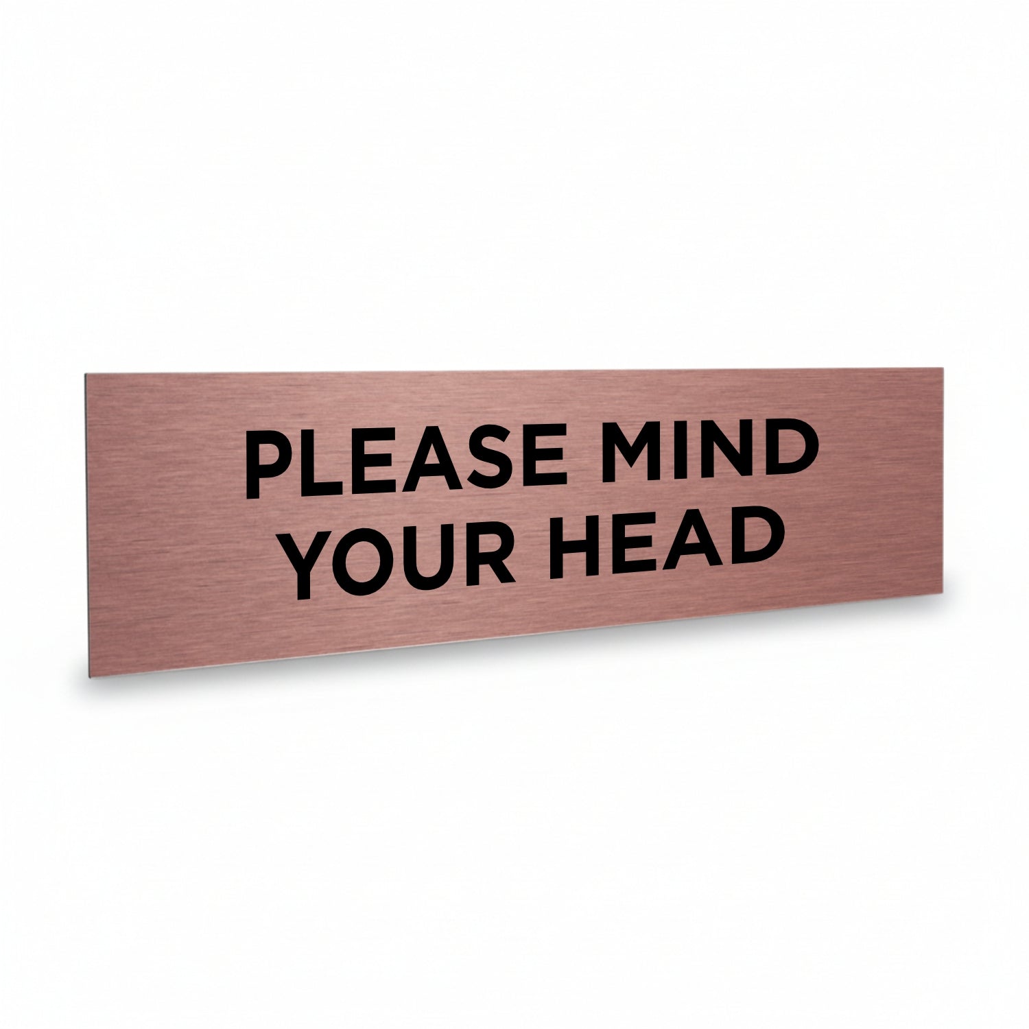 Slimline Aluminium Please Mind your Head Sign - 200 x 50mm | Viro Display
