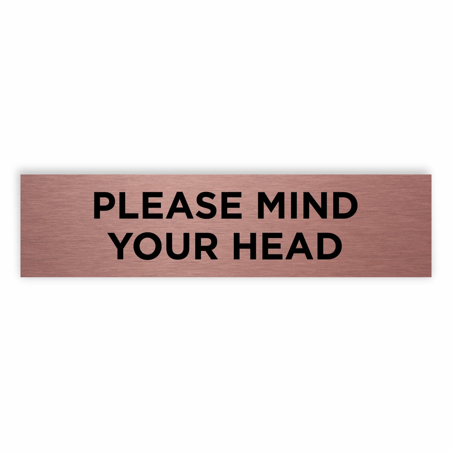 Slimline Aluminium Please Mind your Head Sign - 200 x 50mm | Viro Display