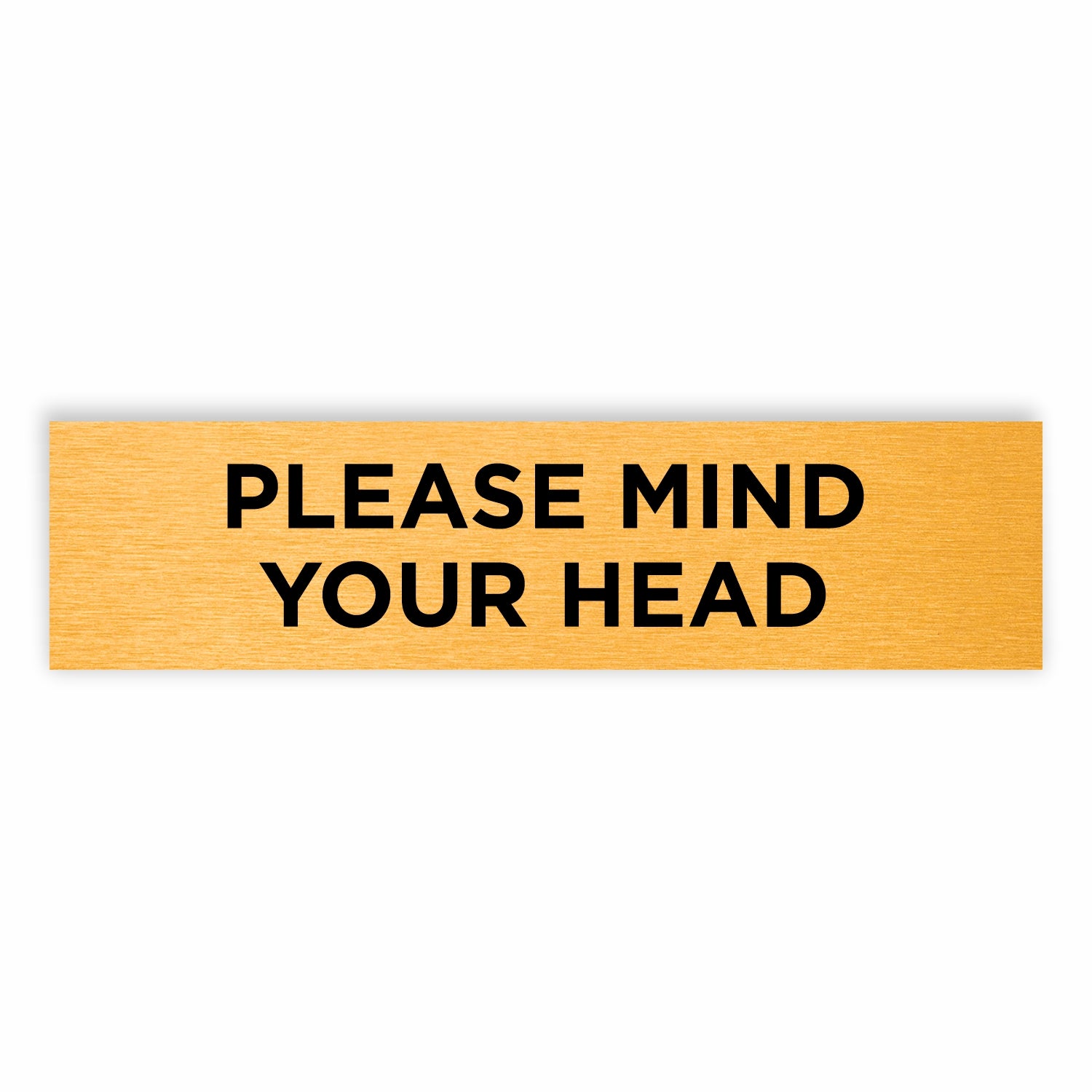 Slimline Aluminium Please Mind your Head Sign - 200 x 50mm | Viro Display