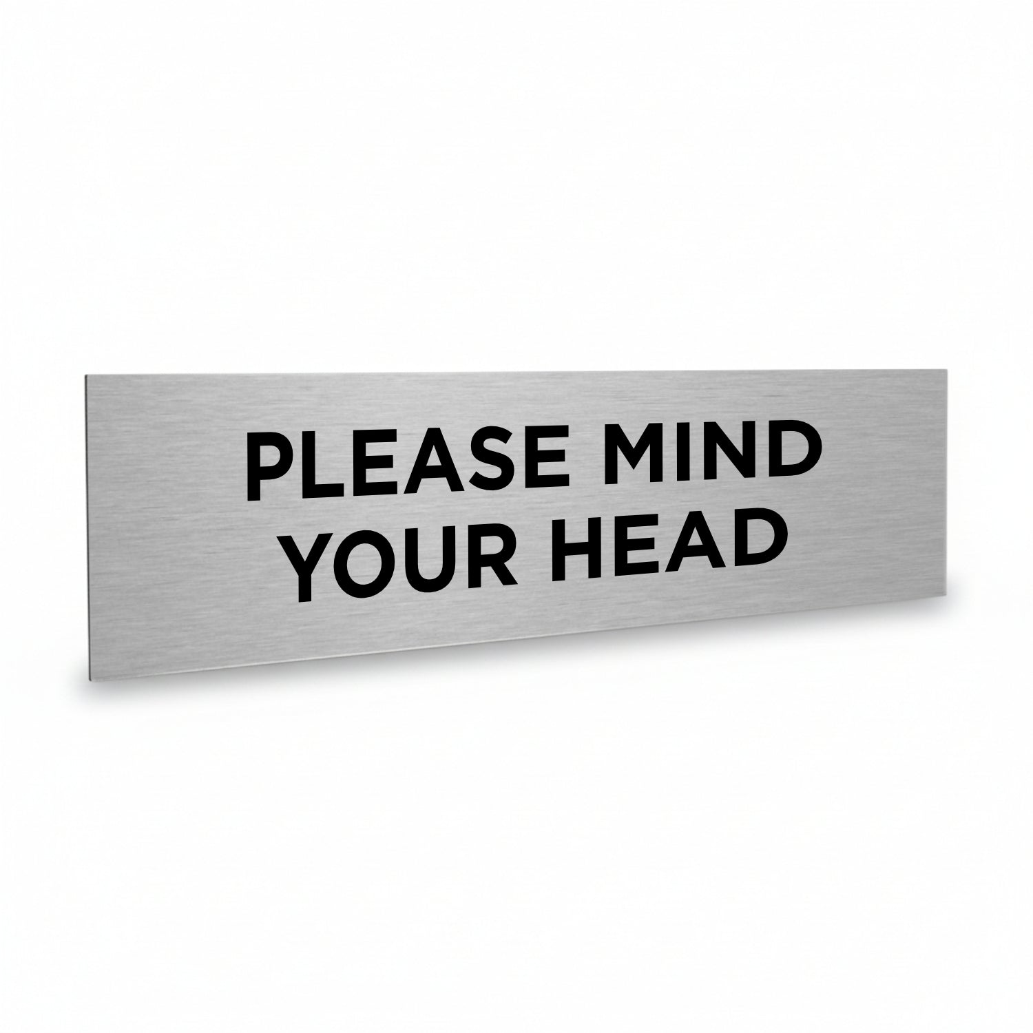 Slimline Aluminium Please Mind your Head Sign - 200 x 50mm | Viro Display
