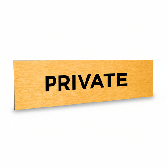Slimline Aluminium Private Sign - 200 x 50mm | Viro Display