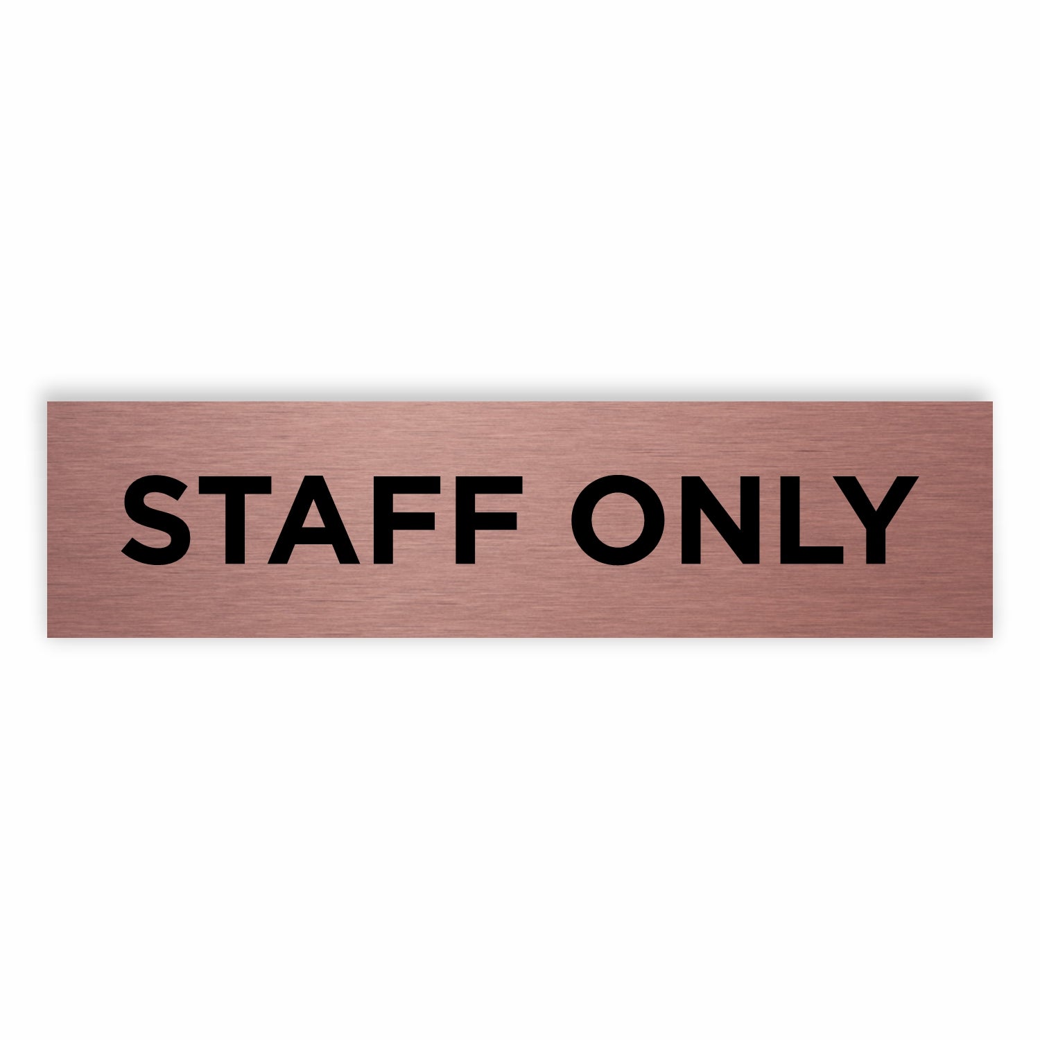 Slimline Aluminium Staff Only Sign - 200 x 50mm | Viro Display