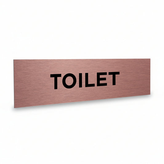 Slimline Aluminium Toilet Sign - 200 x 50mm | Viro Display