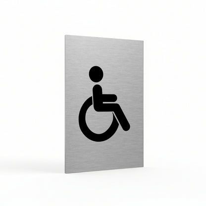 Slimline Aluminium Accessible Toilet Sign - 100 x 150mm | Viro Display