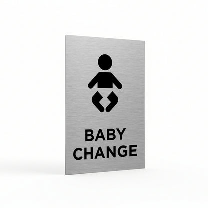 Slimline Aluminium Toilet Sign 4 Pack - Male, Female, Accessible & Baby Change - 100 x 150mm | Viro Display
