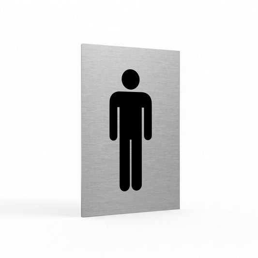Slimline Aluminium Toilet Sign 4 Pack - Male, Female, Accessible & Baby Change - 100 x 150mm | Viro Display