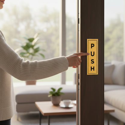 Slimline Aluminium Push & Pull Signs - 50 x 150mm | Viro Display