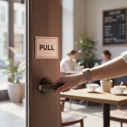 Slimline Aluminium Push & Pull Signs - 100 x 75mm | Viro Display