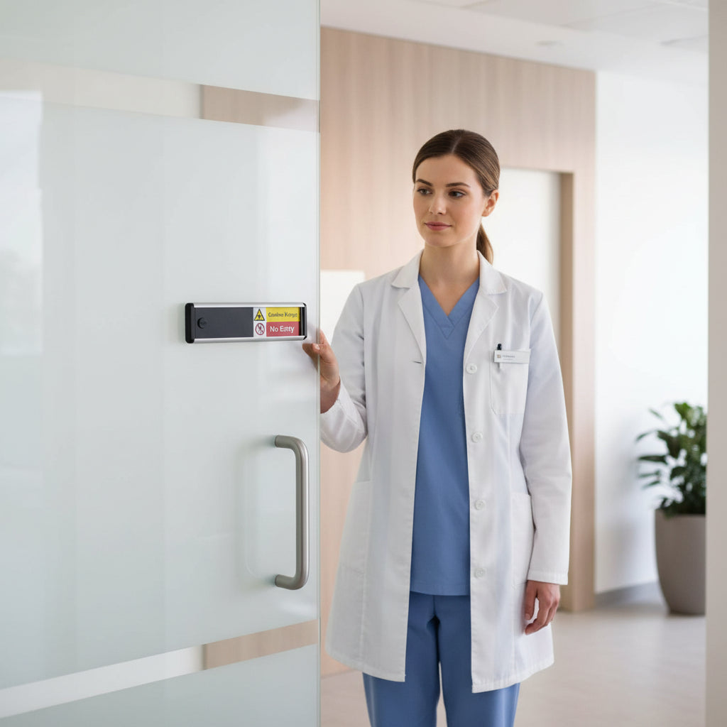 ViroSlide Caution X-rays No Entry Sliding Sign | Viro Display