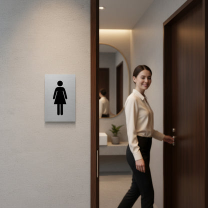 Slimline Aluminium Toilet Sign 3 Pack - Male, Female & Accessible - 100 x 150mm | Viro Display