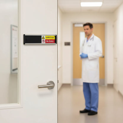 ViroSlide Caution X-rays No Entry Sliding Sign | Viro Display