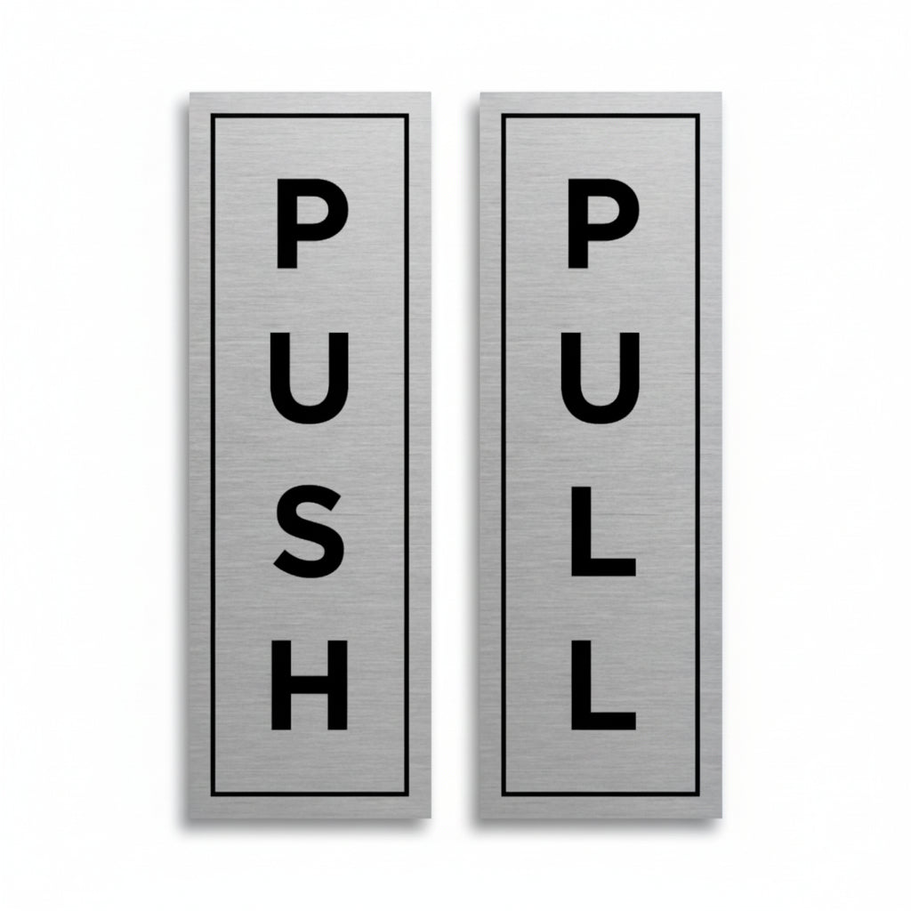 Slimline Aluminium Push & Pull Signs - 50 x 150mm | Viro Display UK