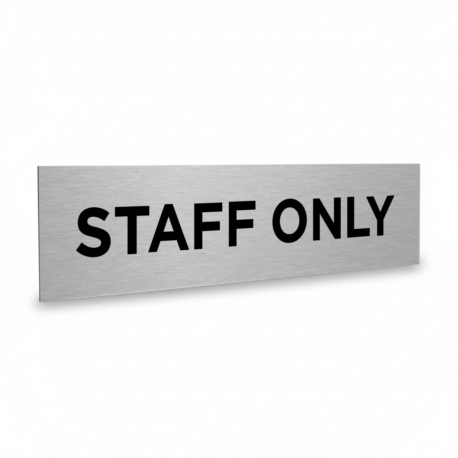 Slimline Aluminium Staff Only Sign - 200 x 50mm | Viro Display