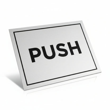 Slimline Aluminium Push & Pull Signs - 100 x 75mm | Viro Display
