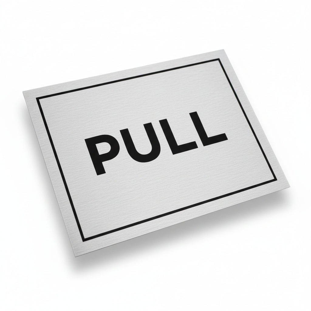 Slimline Aluminium Push & Pull Signs - 100 x 75mm | Viro Display