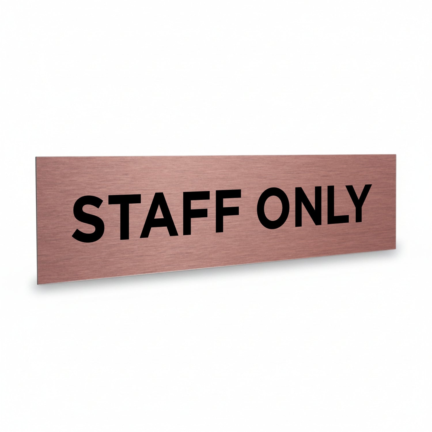 Slimline Aluminium Staff Only Sign - 200 x 50mm | Viro Display
