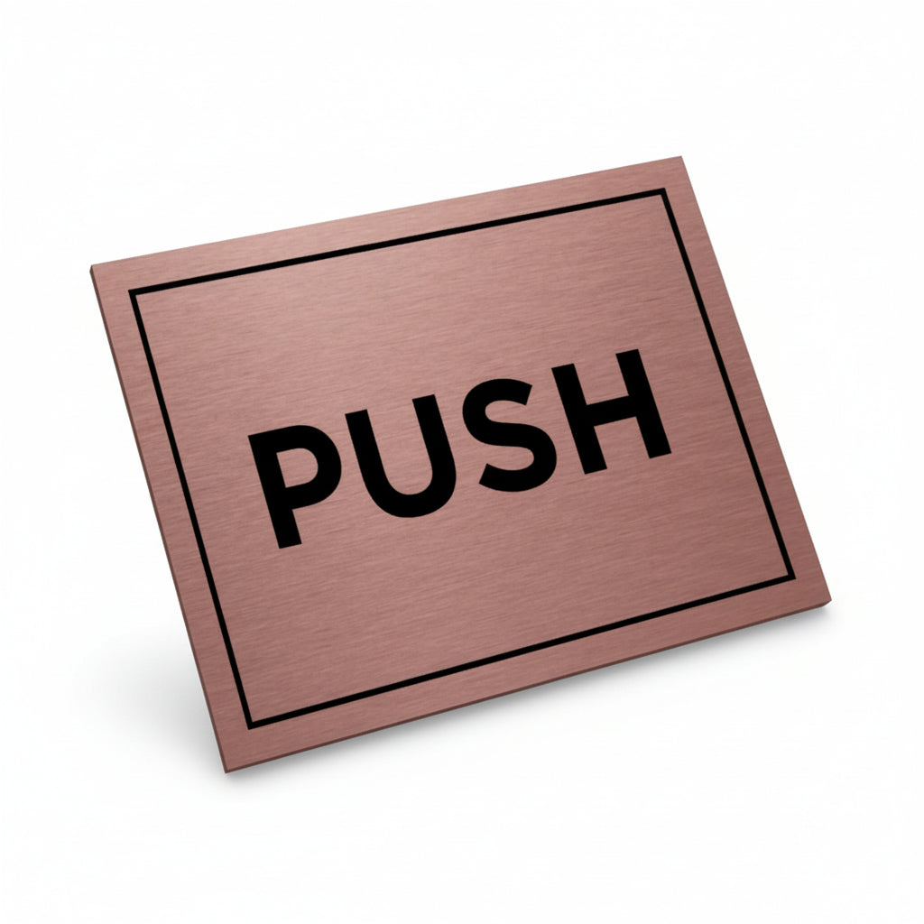 Slimline Aluminium Push & Pull Signs - 100 x 75mm | Viro Display